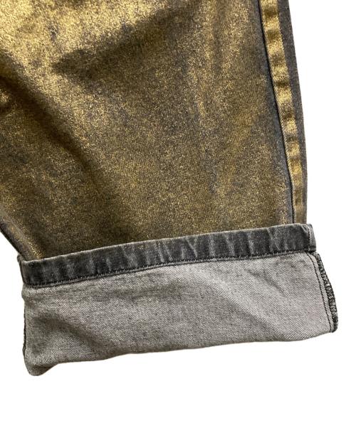 MAISON SPECIAL（メゾンスペシャル）MAISON SPECIAL (メゾンスペシャル) 加工デニムパンツ グレー×ゴールド サイズ:38の古着・服飾アイテム
