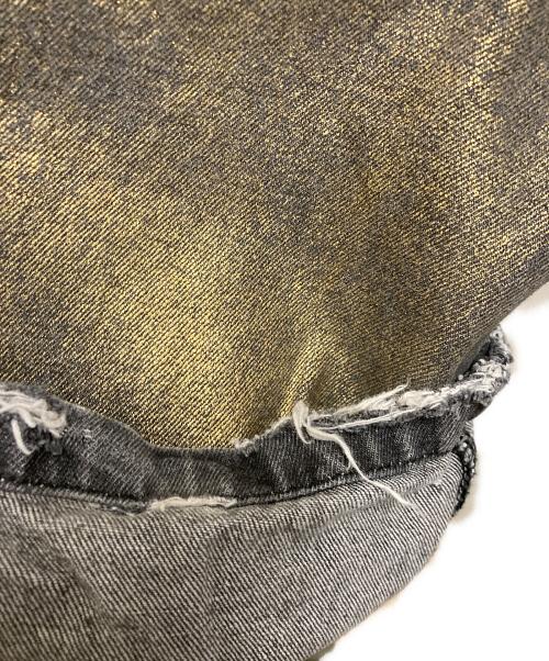 MAISON SPECIAL（メゾンスペシャル）MAISON SPECIAL (メゾンスペシャル) 加工デニムパンツ グレー×ゴールド サイズ:38の古着・服飾アイテム