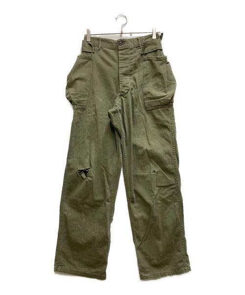 US ARMY（ユーエスアーミー）US ARMY (ユーエスアーミー) 40s M-43 HBT カーゴパンツ オリーブ サイズ:33の古着・服飾アイテム