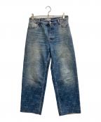 BALENCIAGAバレンシアガ）の古着「総ロゴデニムパンツ」｜インディゴ