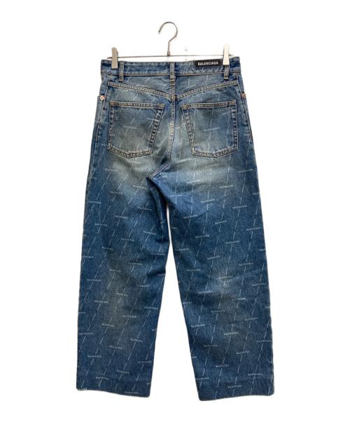 BALENCIAGA（バレンシアガ）BALENCIAGA (バレンシアガ) 総ロゴデニムパンツ インディゴ サイズ:26の古着・服飾アイテム