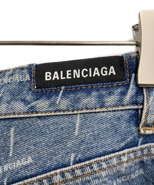 BALENCIAGA（バレンシアガ）BALENCIAGA (バレンシアガ) 総ロゴデニムパンツ インディゴ サイズ:26の古着・服飾アイテム