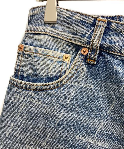 BALENCIAGA（バレンシアガ）BALENCIAGA (バレンシアガ) 総ロゴデニムパンツ インディゴ サイズ:26の古着・服飾アイテム
