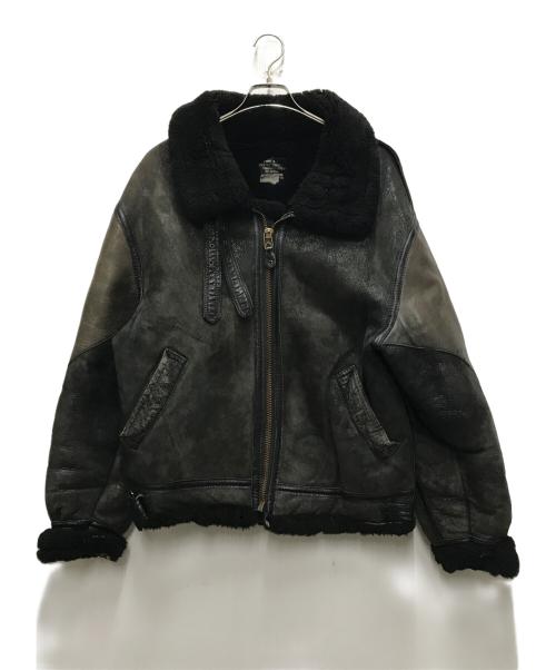 AVIREX（アヴィレックス）AVIREX (アヴィレックス) TYPEB-3ムートンフライトジャケット ブラック×ブラウン サイズ:42の古着・服飾アイテム