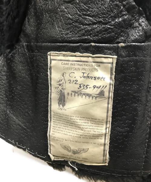 AVIREX（アヴィレックス）AVIREX (アヴィレックス) TYPEB-3ムートンフライトジャケット ブラック×ブラウン サイズ:42の古着・服飾アイテム