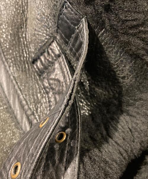 AVIREX（アヴィレックス）AVIREX (アヴィレックス) TYPEB-3ムートンフライトジャケット ブラック×ブラウン サイズ:42の古着・服飾アイテム