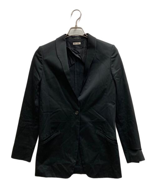 MIU MIU（ミュウミュウ）MIU MIU (ミュウミュウ) テーラードジャケット ブラック サイズ:38の古着・服飾アイテム