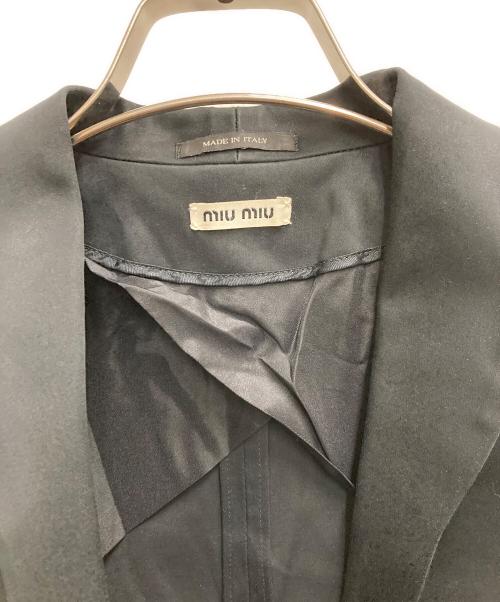 MIU MIU（ミュウミュウ）MIU MIU (ミュウミュウ) テーラードジャケット ブラック サイズ:38の古着・服飾アイテム