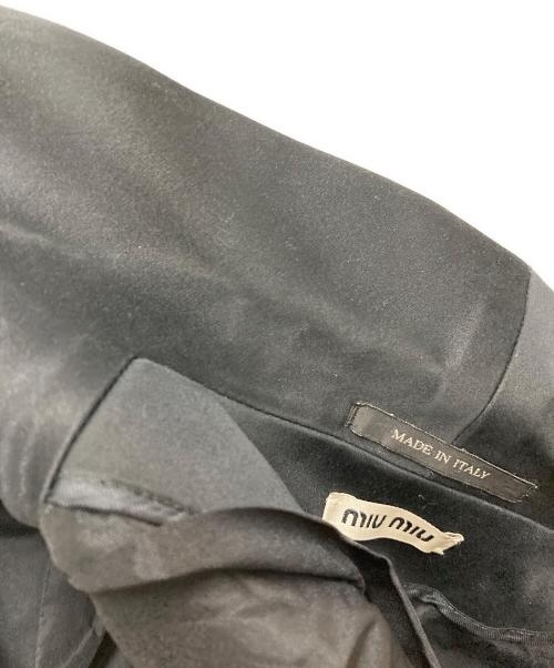 MIU MIU（ミュウミュウ）MIU MIU (ミュウミュウ) テーラードジャケット ブラック サイズ:38の古着・服飾アイテム