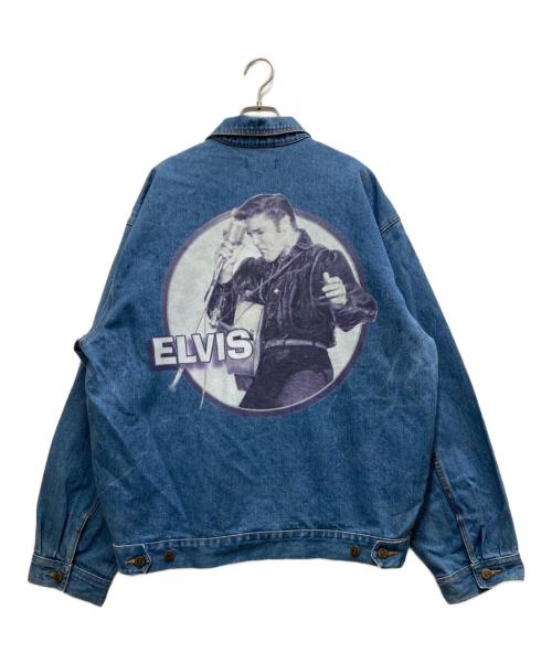 FIRST CHOICE（ファーストチョイス）FIRST CHOICE (ファーストチョイス) 00'S エルヴィスプリントデニムJKT インディゴ サイズ:XLの古着・服飾アイテム
