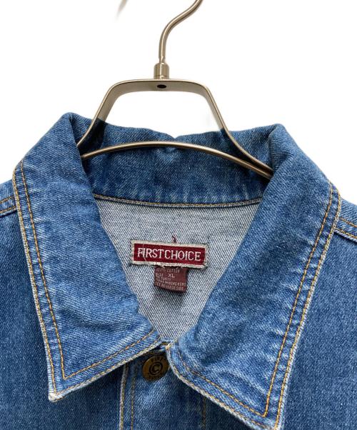 FIRST CHOICE（ファーストチョイス）FIRST CHOICE (ファーストチョイス) 00'S エルヴィスプリントデニムJKT インディゴ サイズ:XLの古着・服飾アイテム