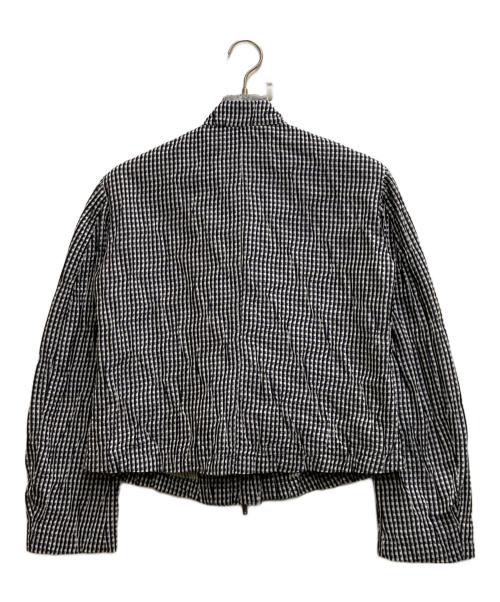 EMPORIO ARMANI（エンポリオアルマーニ）EMPORIO ARMANI (エンポリオアルマーニ) フリルジャケット ネイビー サイズ:40の古着・服飾アイテム