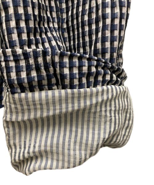 EMPORIO ARMANI（エンポリオアルマーニ）EMPORIO ARMANI (エンポリオアルマーニ) フリルジャケット ネイビー サイズ:40の古着・服飾アイテム