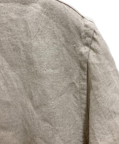 Yohji Yamamoto pour homme（ヨウジヤマモト プールオム）Yohji Yamamoto pour homme (ヨウジヤマモト プールオム) HIGH COUNT LINEN ZIP OPEN BLOUSE ベージュ サイズ:2の古着・服飾アイテム