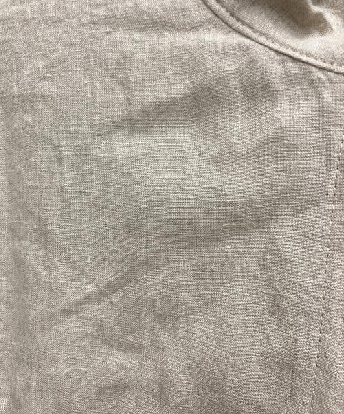 Yohji Yamamoto pour homme（ヨウジヤマモト プールオム）Yohji Yamamoto pour homme (ヨウジヤマモト プールオム) HIGH COUNT LINEN ZIP OPEN BLOUSE ベージュ サイズ:2の古着・服飾アイテム