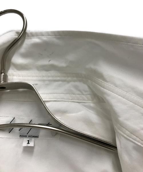 Yohji Yamamoto pour homme（ヨウジヤマモト プールオム）Yohji Yamamoto pour homme (ヨウジヤマモト プールオム) バックオープンレギュラーカラーシャツ ホワイト サイズ:1の古着・服飾アイテム