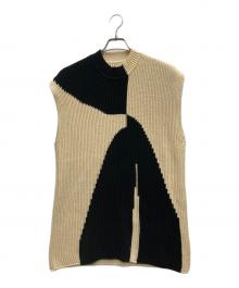 JIL SANDER（ジルサンダー）の古着「ROUND NECK RIBBED VEST」｜ベージュ