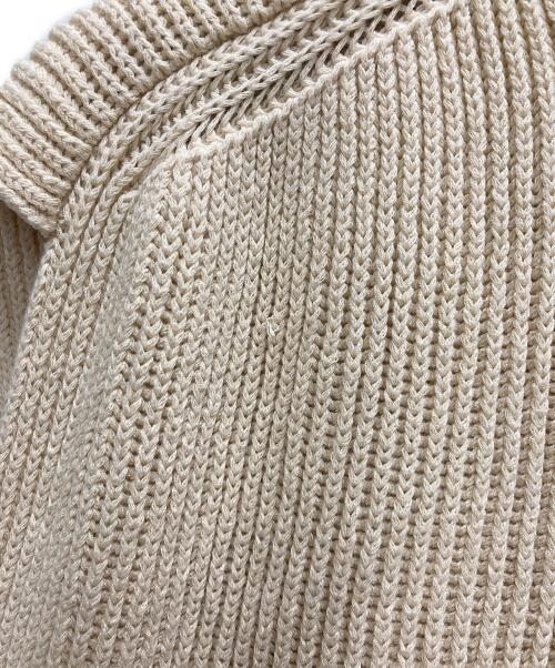 JIL SANDER（ジルサンダー）JIL SANDER (ジルサンダー) ROUND NECK RIBBED VEST ベージュ サイズ:44の古着・服飾アイテム