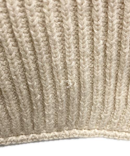 JIL SANDER（ジルサンダー）JIL SANDER (ジルサンダー) ROUND NECK RIBBED VEST ベージュ サイズ:44の古着・服飾アイテム