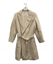 MaxMara（マックスマーラ）の古着「アンゴラ混ベルテッドコート」｜ベージュ