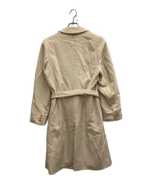 MaxMara（マックスマーラ）MaxMara (マックスマーラ) アンゴラ混ベルテッドコート ベージュ サイズ:36の古着・服飾アイテム