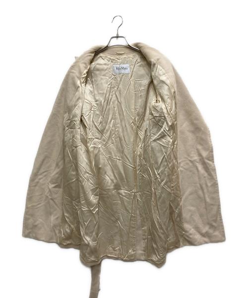 MaxMara（マックスマーラ）MaxMara (マックスマーラ) アンゴラ混ベルテッドコート ベージュ サイズ:36の古着・服飾アイテム