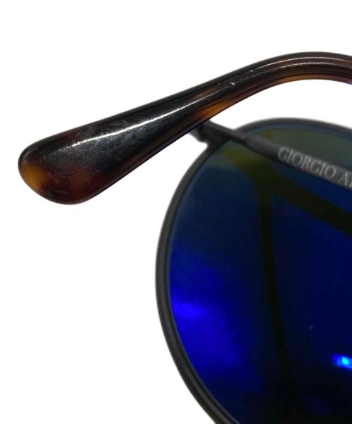 GIORGIO ARMANI（ジョルジョアルマーニ）GIORGIO ARMANI (ジョルジョアルマーニ) ラウンドサングラス ブラックの古着・服飾アイテム