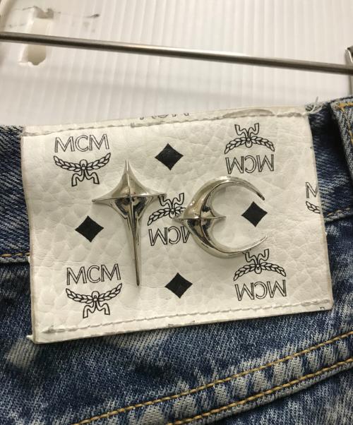 MCM（エムシーエム）MCM (エムシーエム) THUG CLUB (サグ クラブ) コラボモノグラムデニムショーツ インディゴ サイズ:Ｍの古着・服飾アイテム