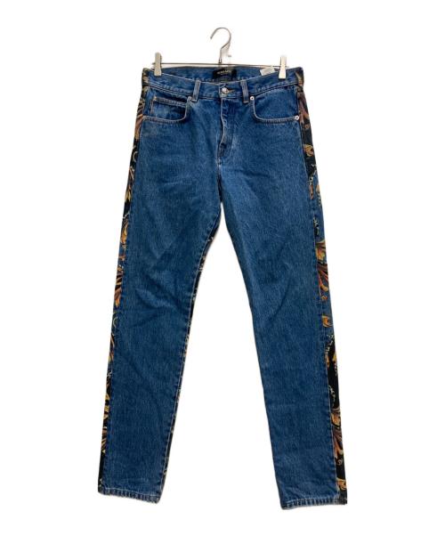 VERSACE（ヴェルサーチェ）VERSACE (ヴェルサーチェ) バロッコ柄切替デニム ブルー×ベージュ サイズ:31の古着・服飾アイテム