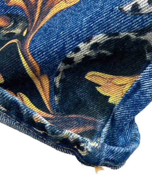 VERSACE（ヴェルサーチェ）VERSACE (ヴェルサーチェ) バロッコ柄切替デニム ブルー×ベージュ サイズ:31の古着・服飾アイテム