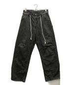 AMBUSHアンブッシュ）の古着「DRAWSTRING OVERSIZED DENIM PANTS」｜ブラック
