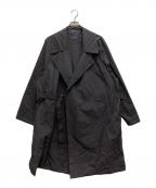 meanswhileミーンズワイル）の古着「Nylon Wrap Over Coat」｜ブラック