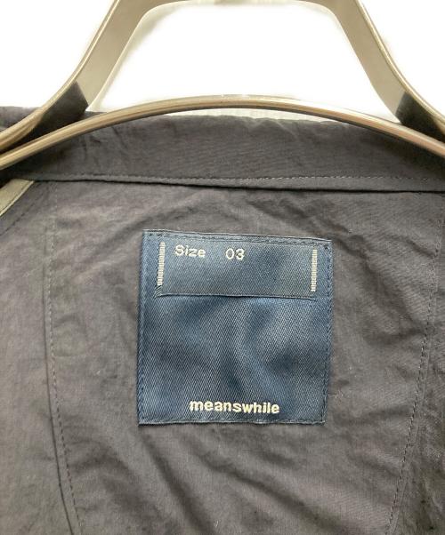 meanswhile（ミーンズワイル）meanswhile (ミーンズワイル) Nylon Wrap Over Coat ブラック サイズ:3の古着・服飾アイテム