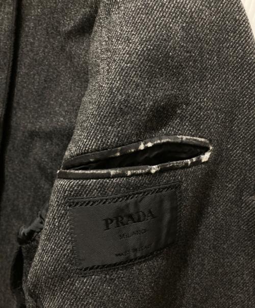 PRADA（プラダ）PRADA (プラダ) ウールチェスターコート ブラック サイズ:46の古着・服飾アイテム