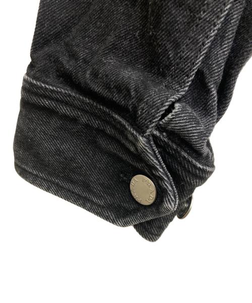 PRADA（プラダ）PRADA (プラダ) ロゴプレートデニムジップアップジャケット ブラック サイズ:Sの古着・服飾アイテム