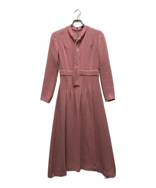 CORCOVADO（コルコバード）CORCOVADO (コルコバード) ハイツイスト ダブルクロス ボウタイドレス ピンク サイズ:36の古着・服飾アイテム