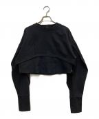 UN3D.アンスリード）の古着「COCOON LONG SLEEVE SHORT TOP」｜ネイビー