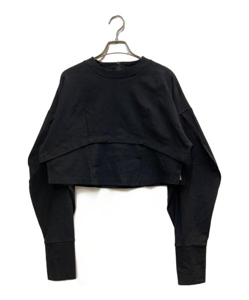 UN3D.（アンスリード）UN3D. (アンスリード) COCOON LONG SLEEVE SHORT TOP ネイビー サイズ:FREEの古着・服飾アイテム