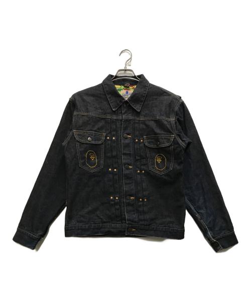 A BATHING APE（ア ベイシング エイプ）A BATHING APE (ア ベイシング エイプ) 90'S サルカモステッチデニムジャケット インディゴ サイズ:Ｍの古着・服飾アイテム
