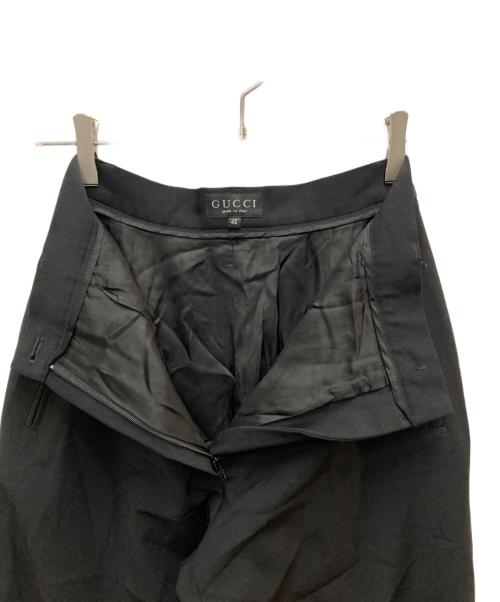 GUCCI（グッチ）GUCCI (グッチ) ウールスラックス ブラック サイズ:40の古着・服飾アイテム