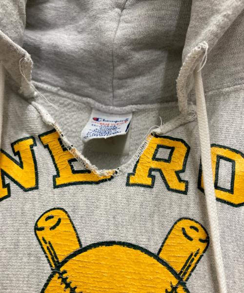 Champion（チャンピオン）Champion (チャンピオン) 90`Sリバースウィーブフーディ グレー サイズ:Ⅼの古着・服飾アイテム