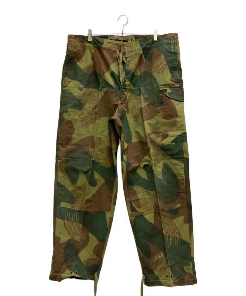 Belgium Army（ベルギーアーミー）Belgium Army (ベルギーアーミー) 50`Sブラッシュストロークカモパンツ オリーブ サイズ:6の古着・服飾アイテム