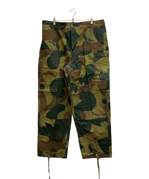 Belgium Army（ベルギーアーミー）Belgium Army (ベルギーアーミー) 50`Sブラッシュストロークカモパンツ オリーブ サイズ:7の古着・服飾アイテム