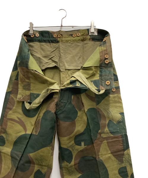 Belgium Army（ベルギーアーミー）Belgium Army (ベルギーアーミー) 50`Sブラッシュストロークカモパンツ オリーブ サイズ:7の古着・服飾アイテム