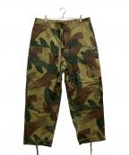 Belgium Armyベルギーアーミー）の古着「50`Sブラッシュストロークカモパンツ」｜オリーブ