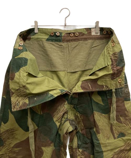 Belgium Army（ベルギーアーミー）belgium army (ベルギーアーミー) 50`Sブラッシュストロークカモパンツ オリーブ サイズ:7の古着・服飾アイテム
