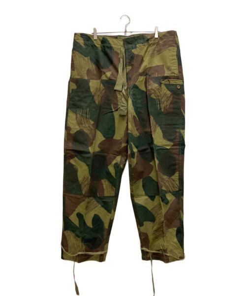 Belgium Army（ベルギーアーミー）Belgium Army (ベルギーアーミー) 50`Sブラッシュストロークカモパンツ オリーブ サイズ:7の古着・服飾アイテム