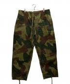 Belgium Armyベルギーアーミー）の古着「50`Sブラッシュストロークカモパンツ」｜オリーブ