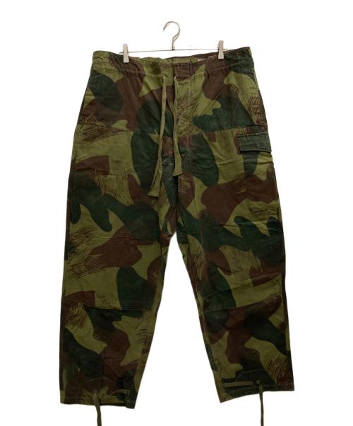 Belgium Army（ベルギーアーミー）belgium army (ベルギーアーミー) 50`Sブラッシュストロークカモパンツ オリーブ サイズ:7の古着・服飾アイテム