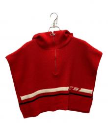 CMMN SWDN（コモンスウェーデン）の古着「ニットポンチョ」｜レッド